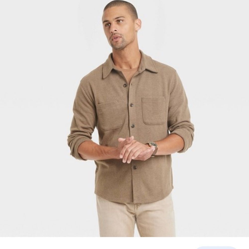 Knit button up shirt NWT